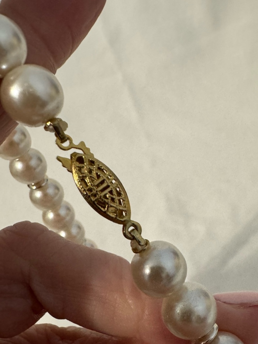Vintage Faux Pearl Necklace Floral Enamel Beads Statement - Picture 4 of 6